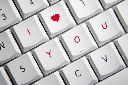 I love you on keyboard
