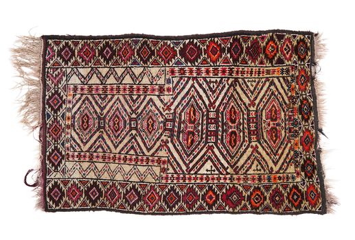 a precious persian carpet on white background