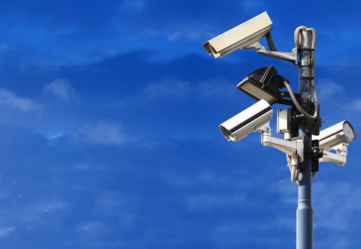 control camera on sky background