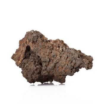 isolated lava stone on white background