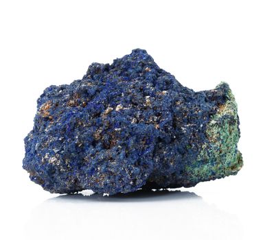 isolated malachite stone on white background