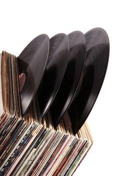 old vinyl on white background