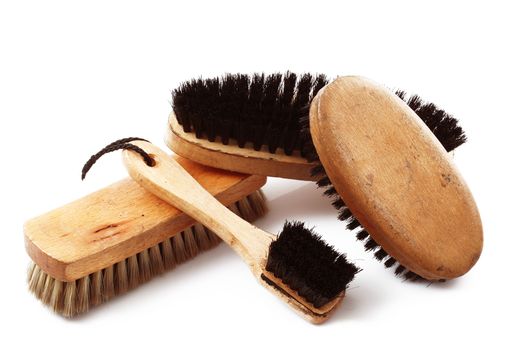 old brush on white background