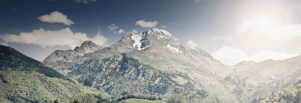 a great landscape of italian alps