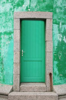 an Entrance with old vintage door