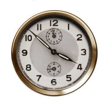 isolated alarm clock on white background
