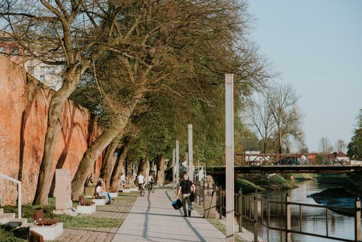 A view for the river name Ina in Goleniow, Poland.