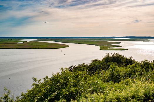 Idyllic summer landscape with clear lake in Poland.