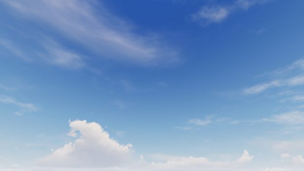 Cloudy blue sky abstract background, blue sky background with tiny clouds, 3d rendering

