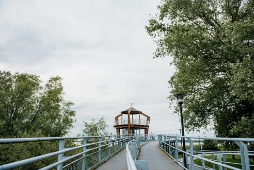 Nature observation tower for environmental protection and water management near the village Nowe Warpno, Poland