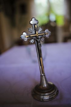 Christian detaill - traditional polish parents marriage blessing to Bride and Groom before wedding.