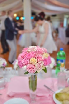 bouquet in the hands of the bride.