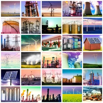 a Collage of plants for energy and chemistry