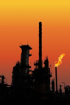 Exterior view of plant for refining oil