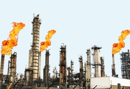Exterior view of plant for refining oil