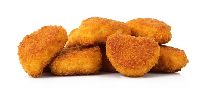 potatoes fried croquettes on white background