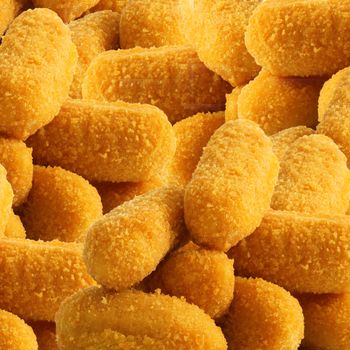 a potatoes fried croquettes background