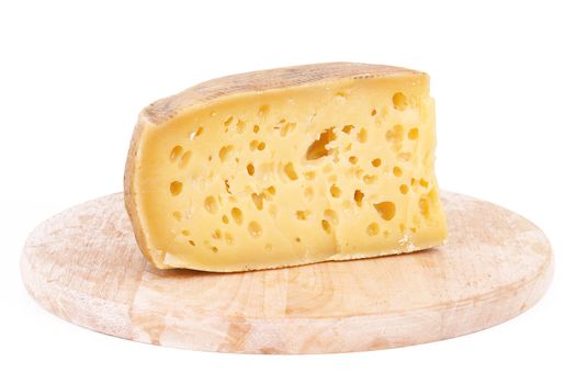 original italian cheese on white background