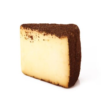 original italian cheese on white background