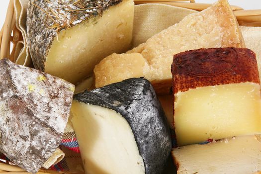 original italian cheese collage background