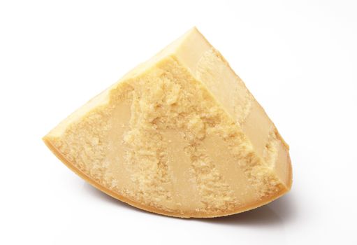 original italian parmesan cheese on white background