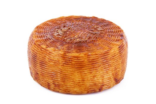 original italian cheese on white background