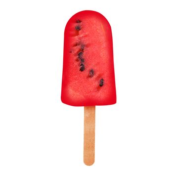 watermelon icicle on white background