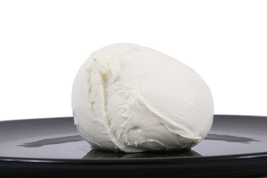 original italian mozzarella cheese on white background