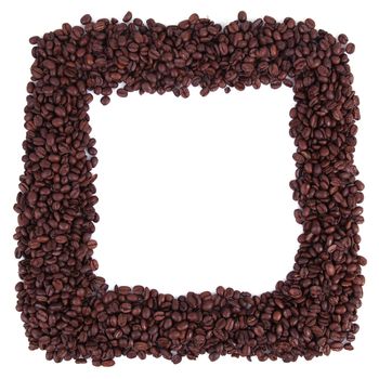 coffee frame on white background