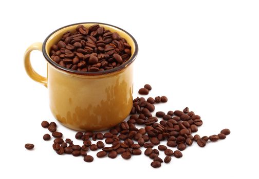 cup of coffee on white background