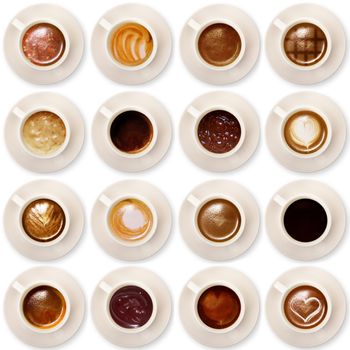 cup of coffee on white background