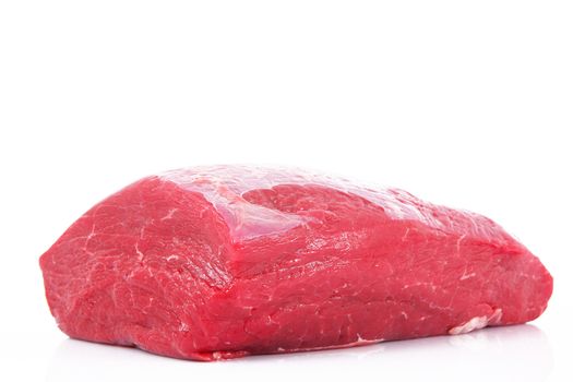 Raw beef meat on white background
