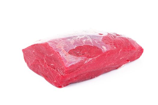 Raw beef meat on white background