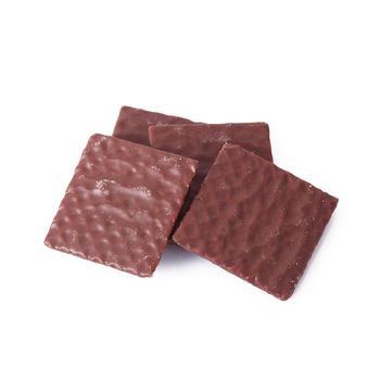 Crisp biscuits on white background