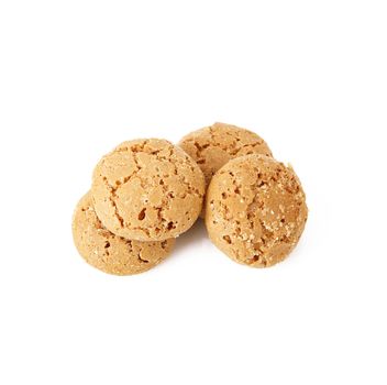 Crisp biscuits on white background
