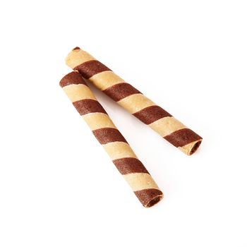 Crisp biscuits on white background