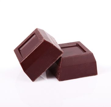 isolated chocolate on white background