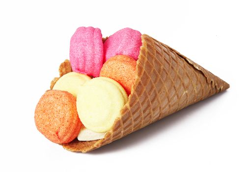 isolated cone for ice cream on white background