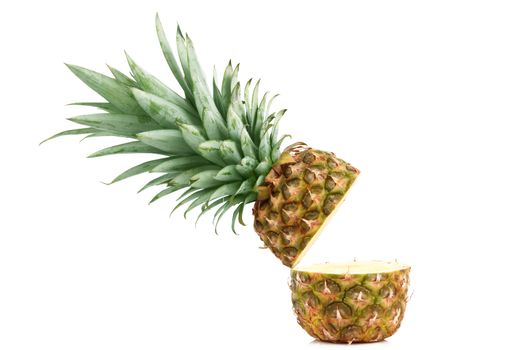 fresh pinapple on white background