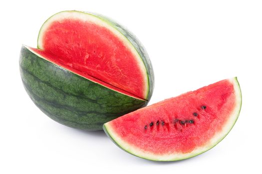 fresh watermelon on white background