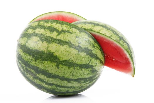 fresh watermelon on white background