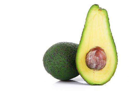 isolated avocado on white background