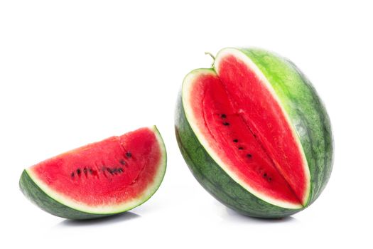 fresh watermelon on white background