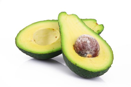 avocado on white background