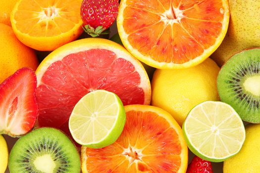 fresh mix fruit on background