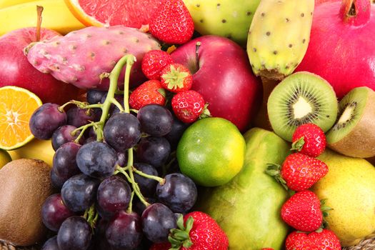 fresh mix fruit on background