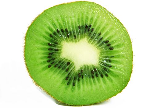 fresh slice kiwi on white background