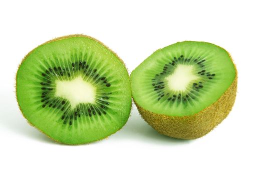 fresh kiwi on white background