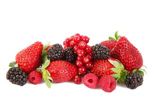fresh fruit berries on white background