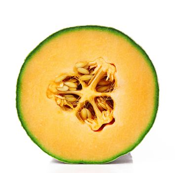 fresh melon on white background